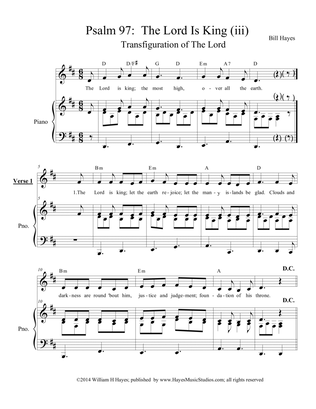 Psalm 97: Th Lord Is King (iii) - piano/vocal