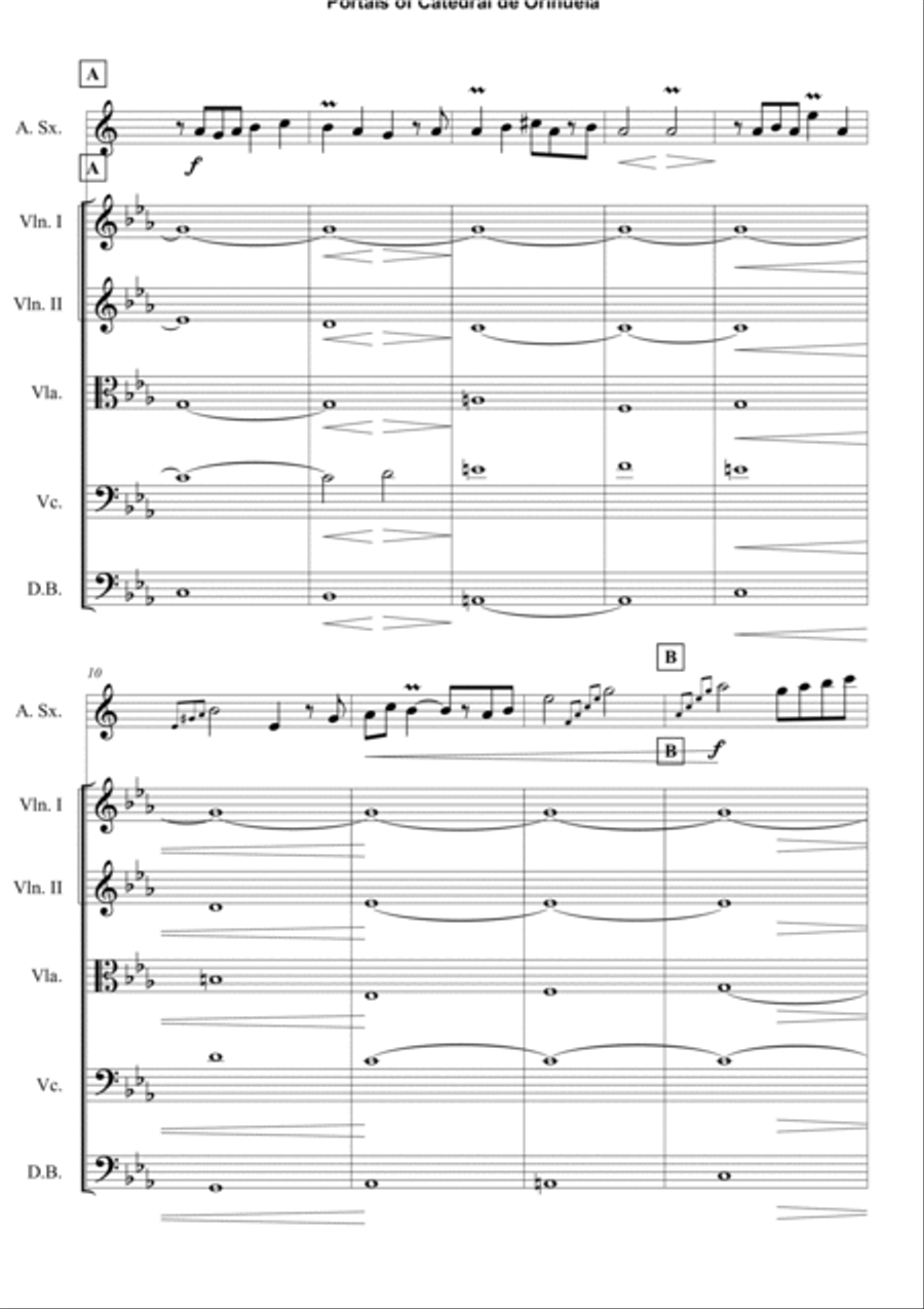 Portals of Catedral de Orihuela. Small Ensemble scores gallery preview page 2
