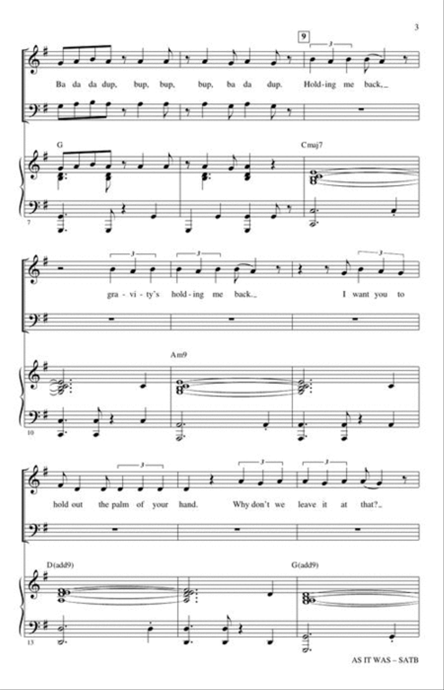 As It Was 4-Part scores gallery preview page 4