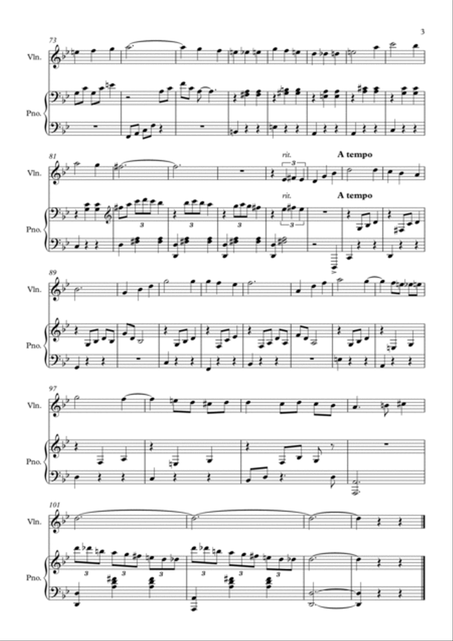 Merry-go-round Of Life Violin Solo scores gallery preview page 3