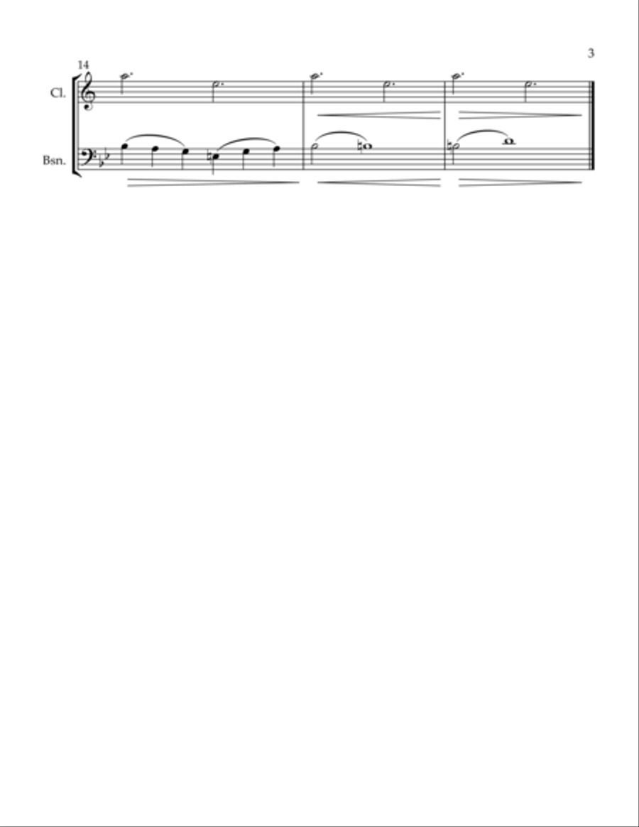 The Fallen Soldier Woodwind Duet scores gallery preview page 3