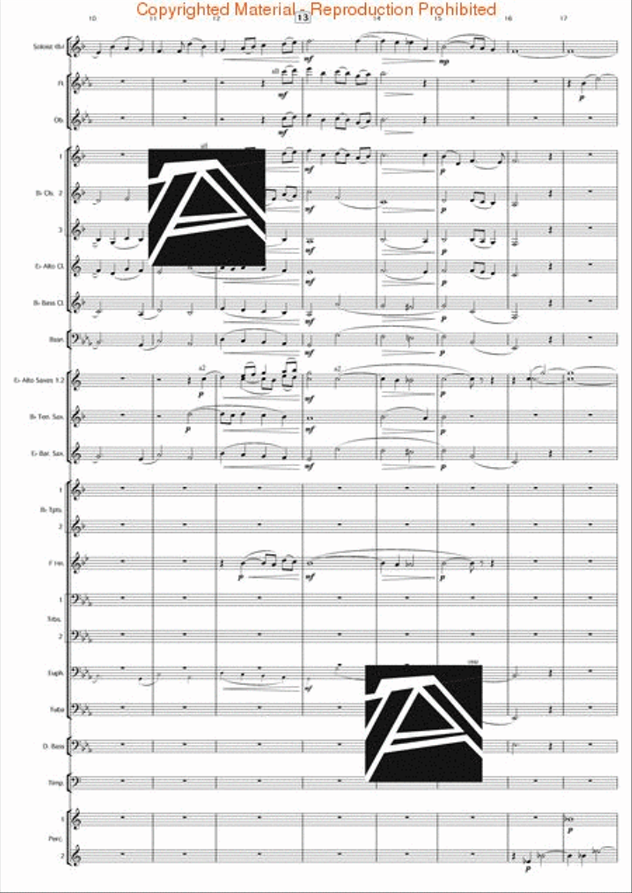 Bagatelle (for Euphonium & Wind Orchestra) Concert Band scores gallery preview page 3