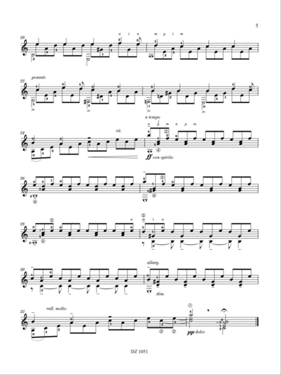 Rivages Classical Guitar scores gallery preview page 5