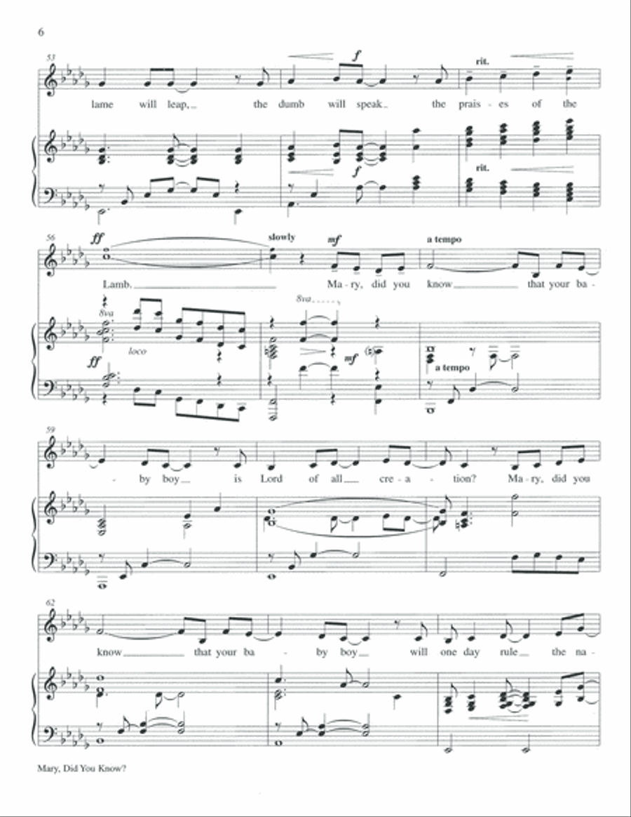 Mary, Did You Know? Solo Mary, Did You Know? Solo 4-Part scores gallery preview page 7