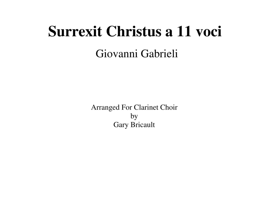 Surrexit Christus in 11 Voices Woodwind Ensemble scores gallery preview page 1