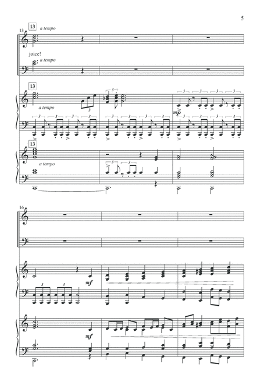 Rejoice, the Lord Is King 4-Part scores gallery preview page 5