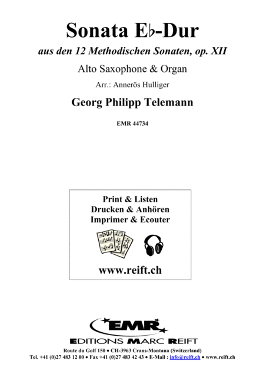 Sonata Eb-Dur Alto Saxophone scores gallery preview page 2