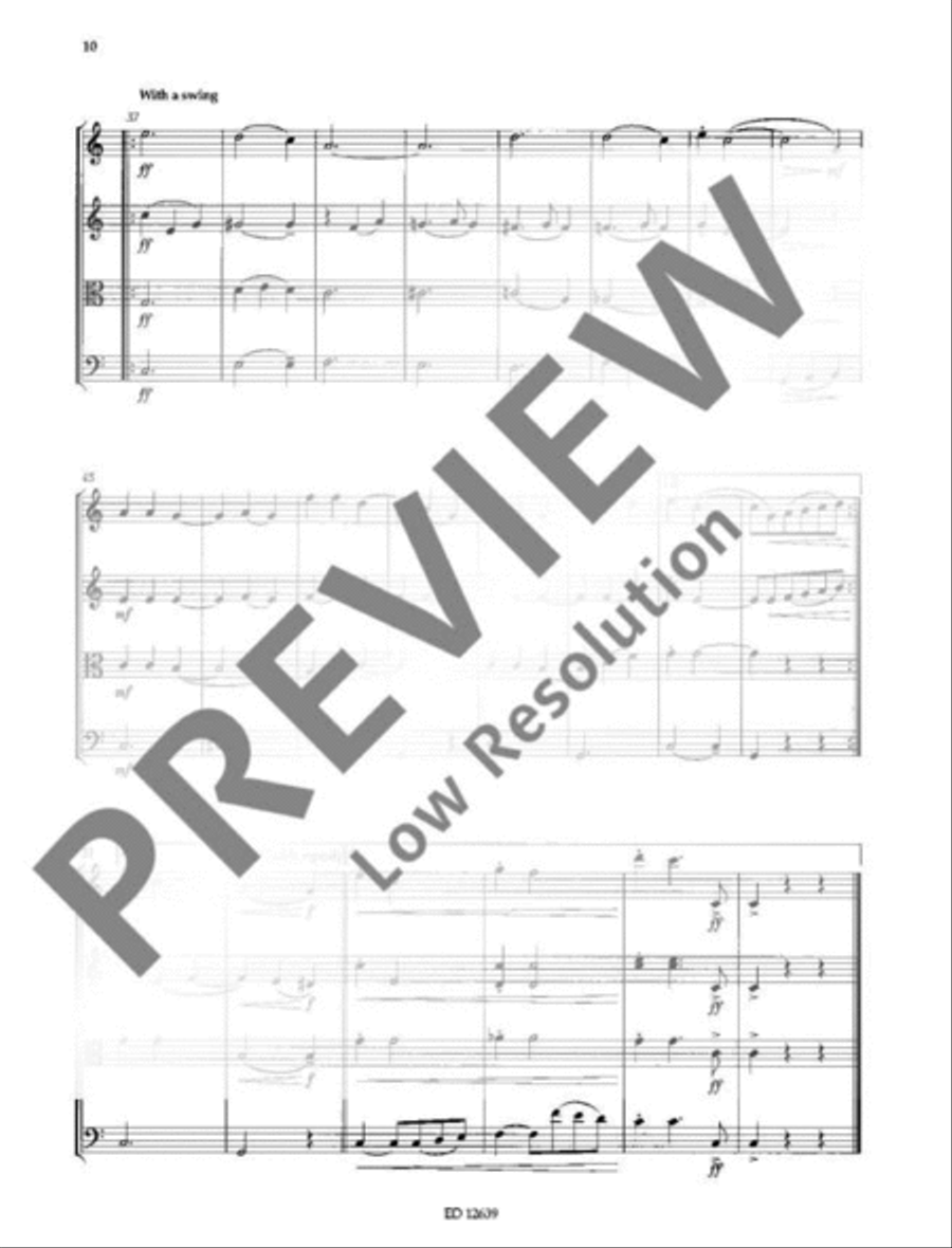 Beautiful Dreamer String Quartet scores gallery preview page 13