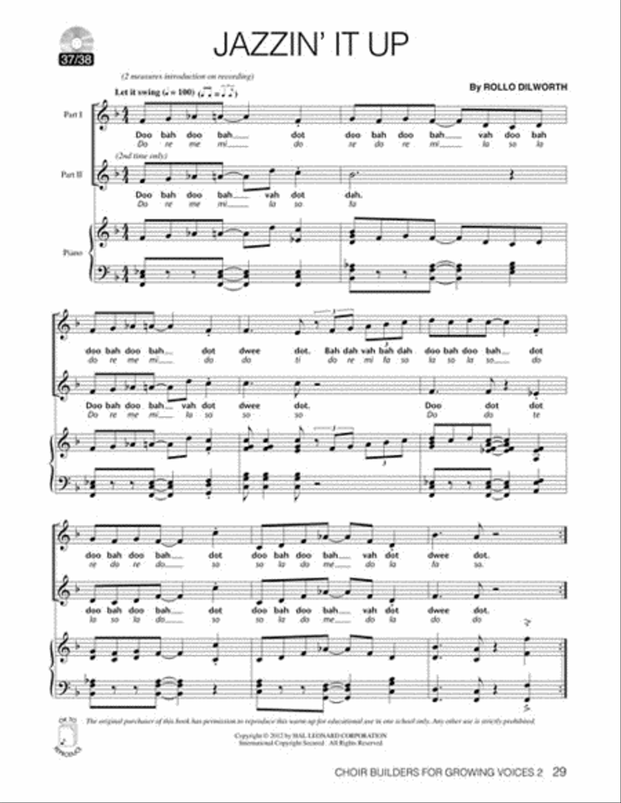 Choir Builders for Growing Voices 2 Choir scores gallery preview page 6