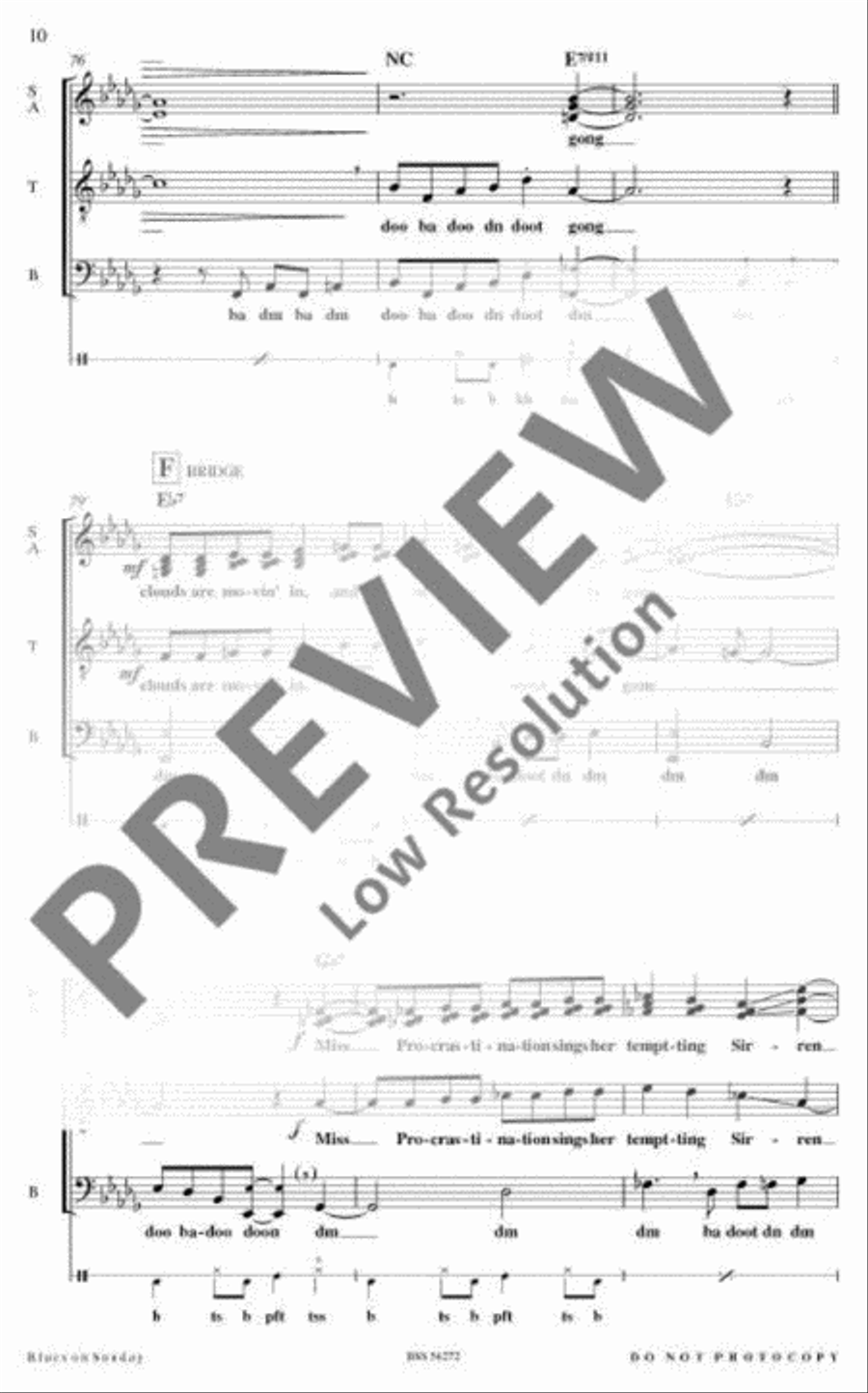 Blues on Sunday 4-Part scores gallery preview page 11