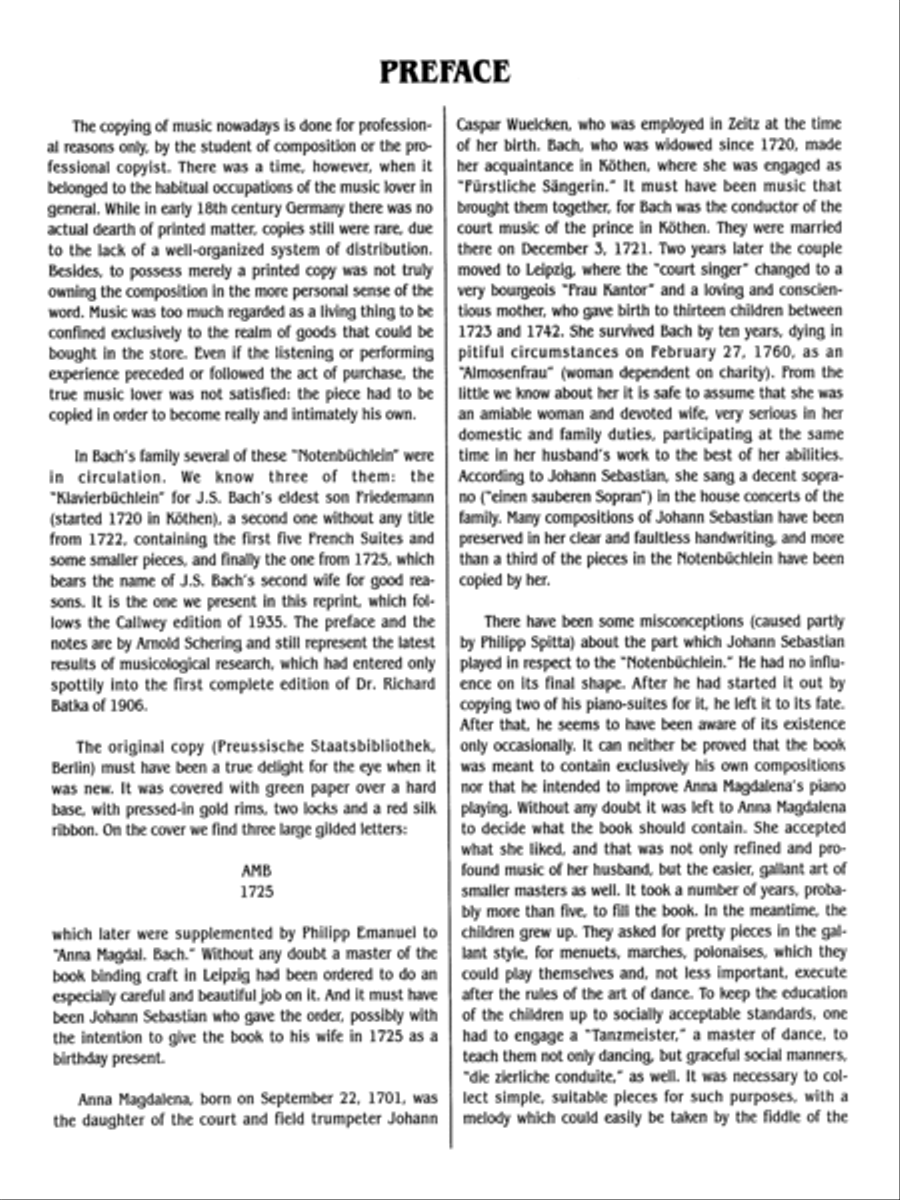 The Notebook for Anna Magdalena Bach Piano Solo scores gallery preview page 4