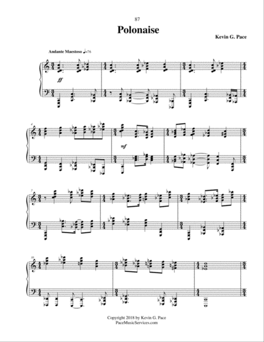 Polonaise - original piano solo Piano Solo scores gallery preview page 2
