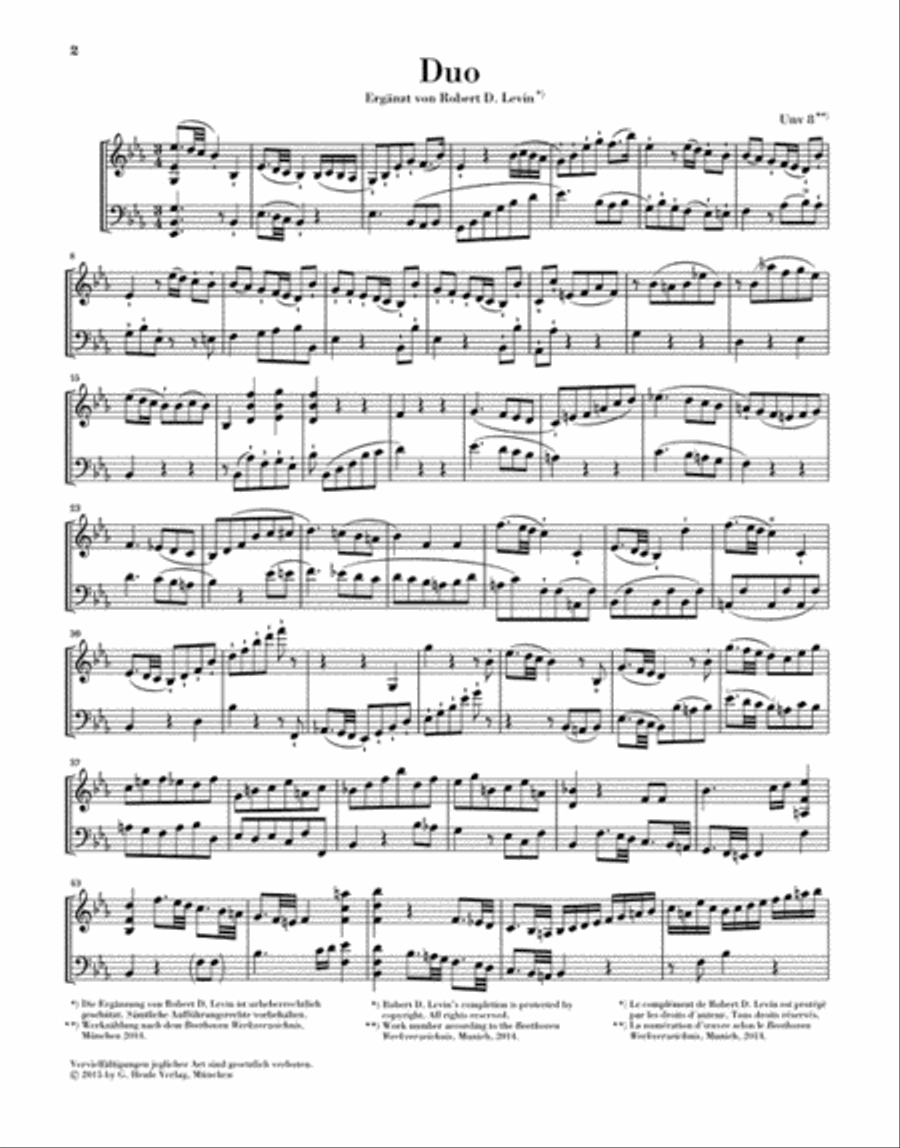 Duo for Violin and Violoncello, Fragment