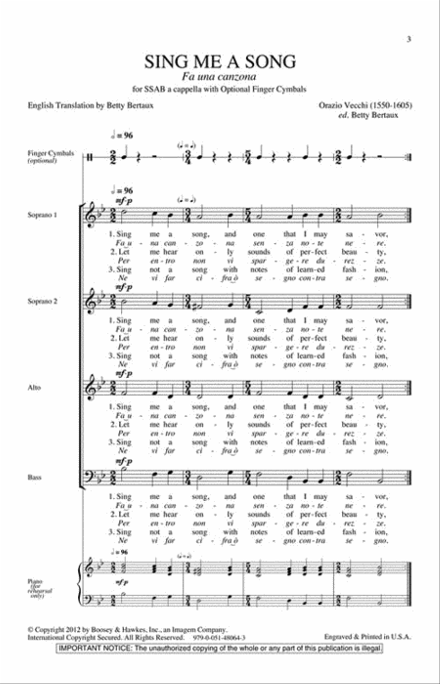 Sing Me a Song Sing Me a Song A Cappella scores gallery preview page 2