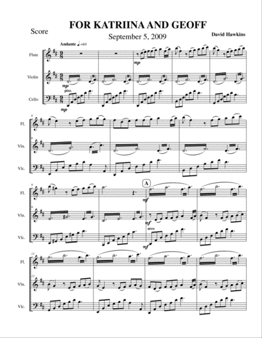 For Katriina and Geoff Small Ensemble scores gallery preview page 2