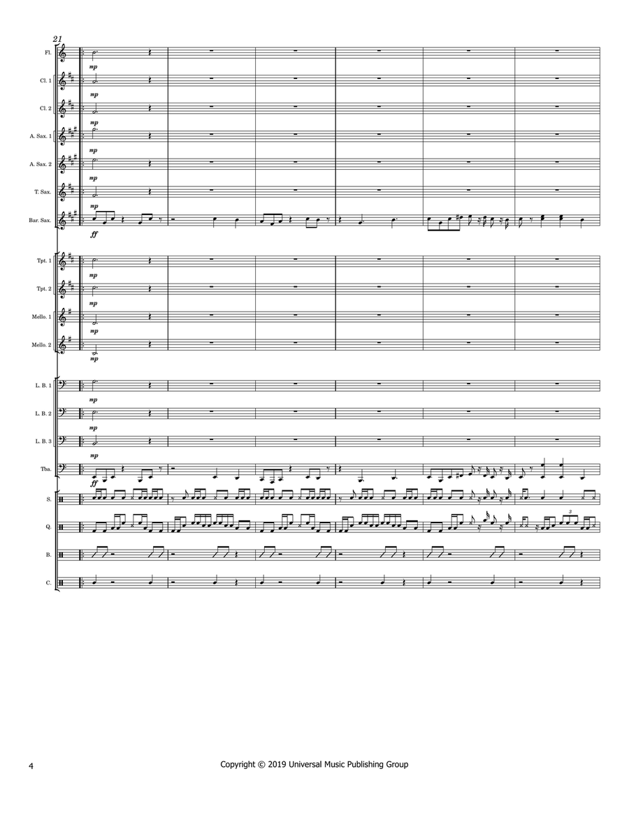 Mo Bamba Marching Band scores gallery preview page 4