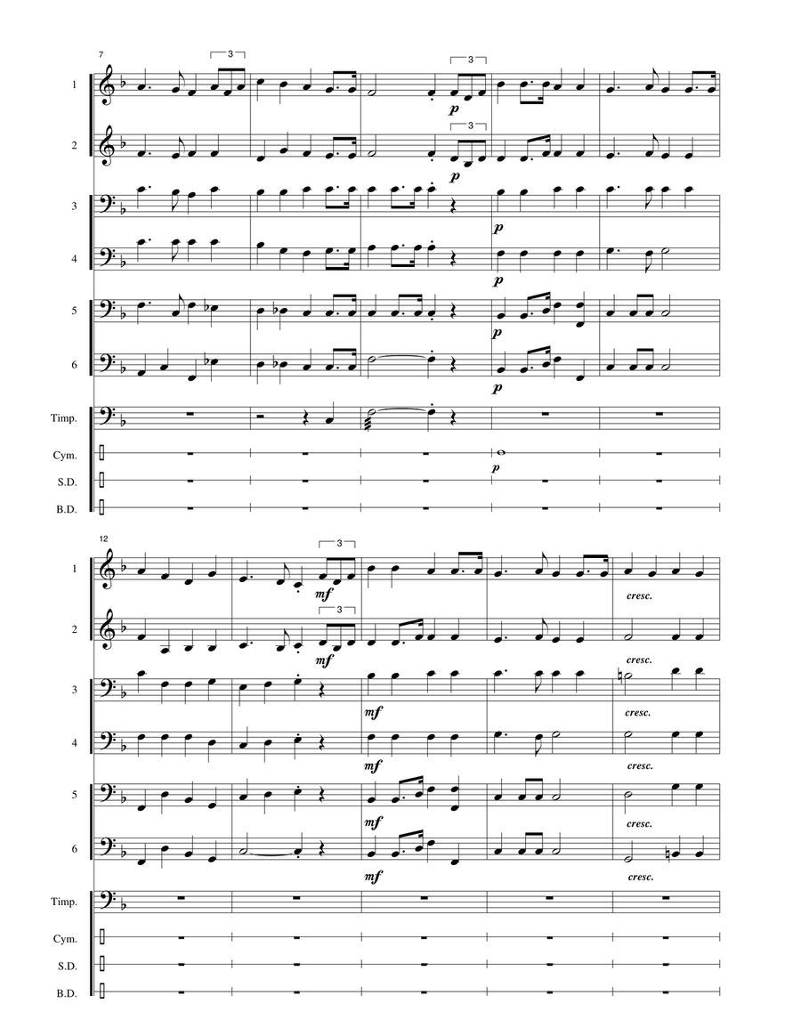 Andorra National Anthem: Himne Andorra Large Ensemble scores gallery preview page 5