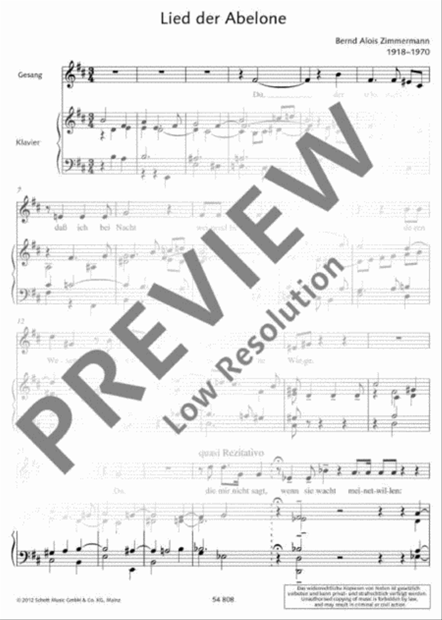 Lied der Abelone Medium Voice scores gallery preview page 8
