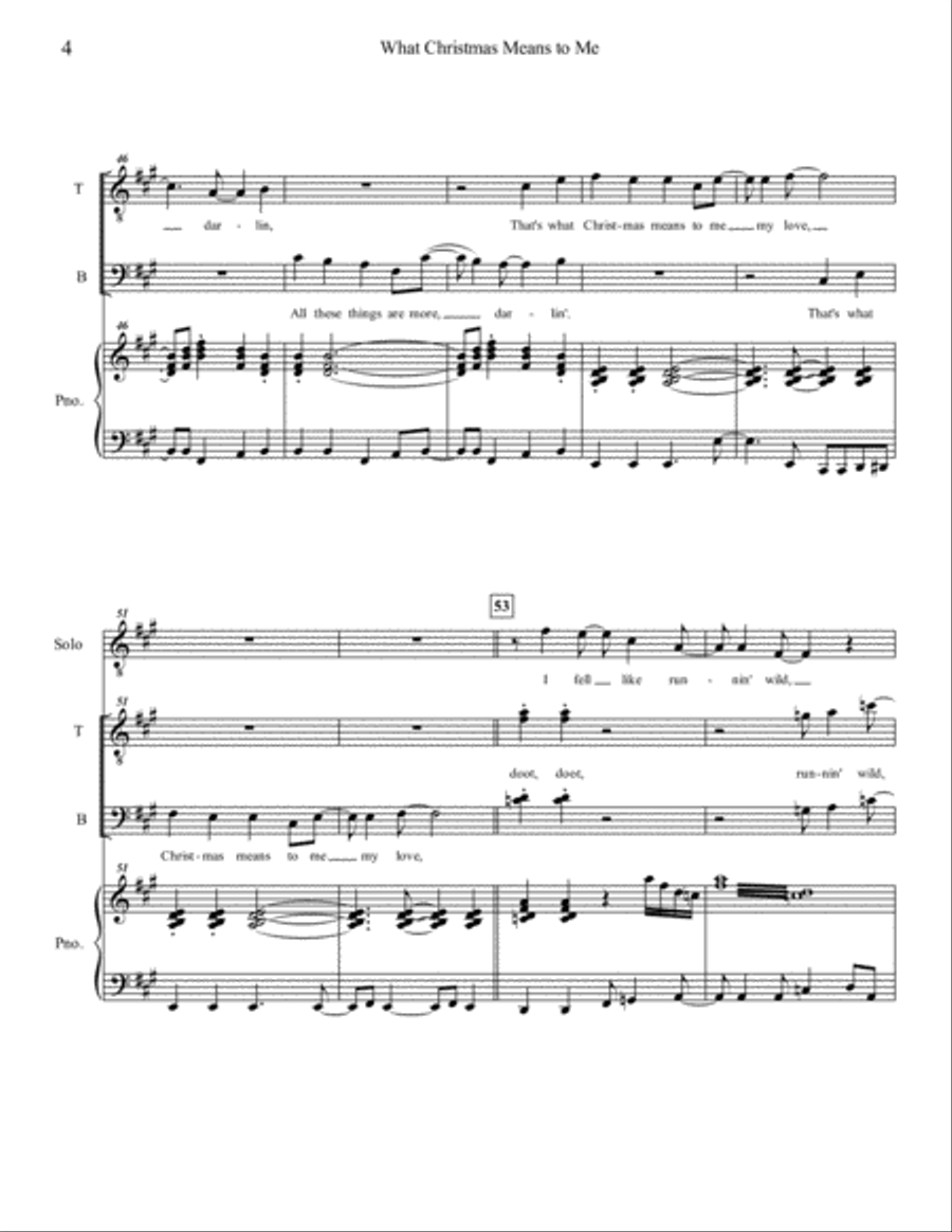What Christmas Means To Me TTBB scores gallery preview page 4