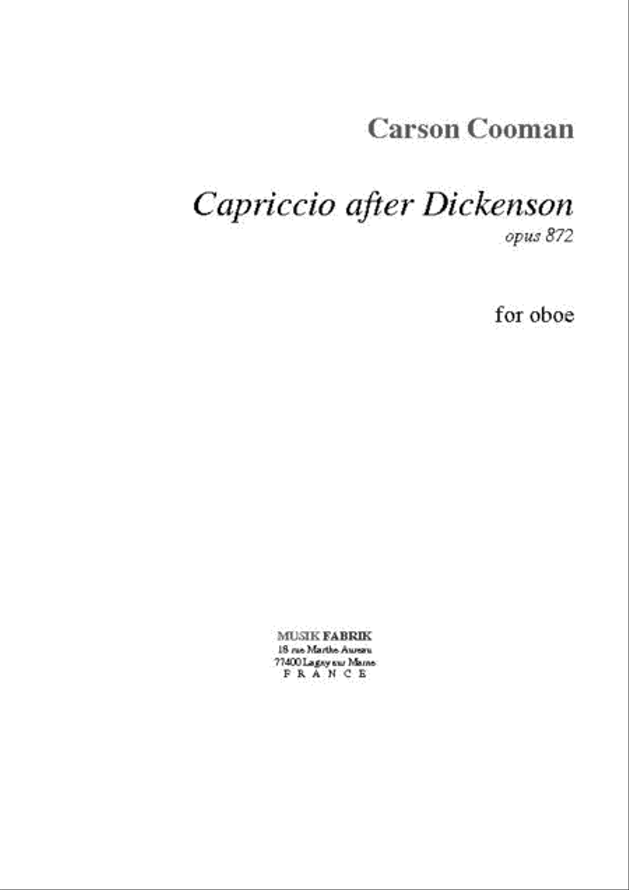 Capriccio after Dickinson Oboe Solo scores gallery preview page 1