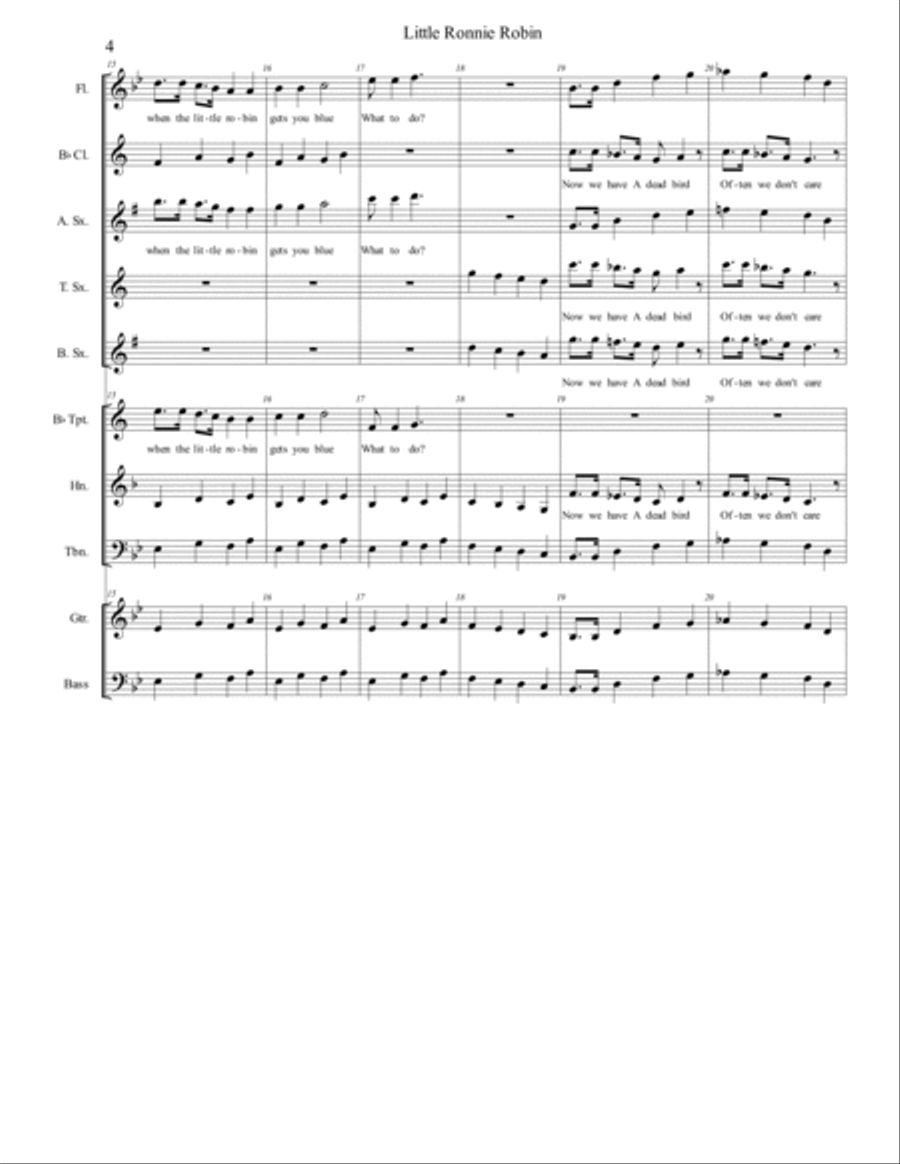 Little Ronnie Robin Concert Band scores gallery preview page 4