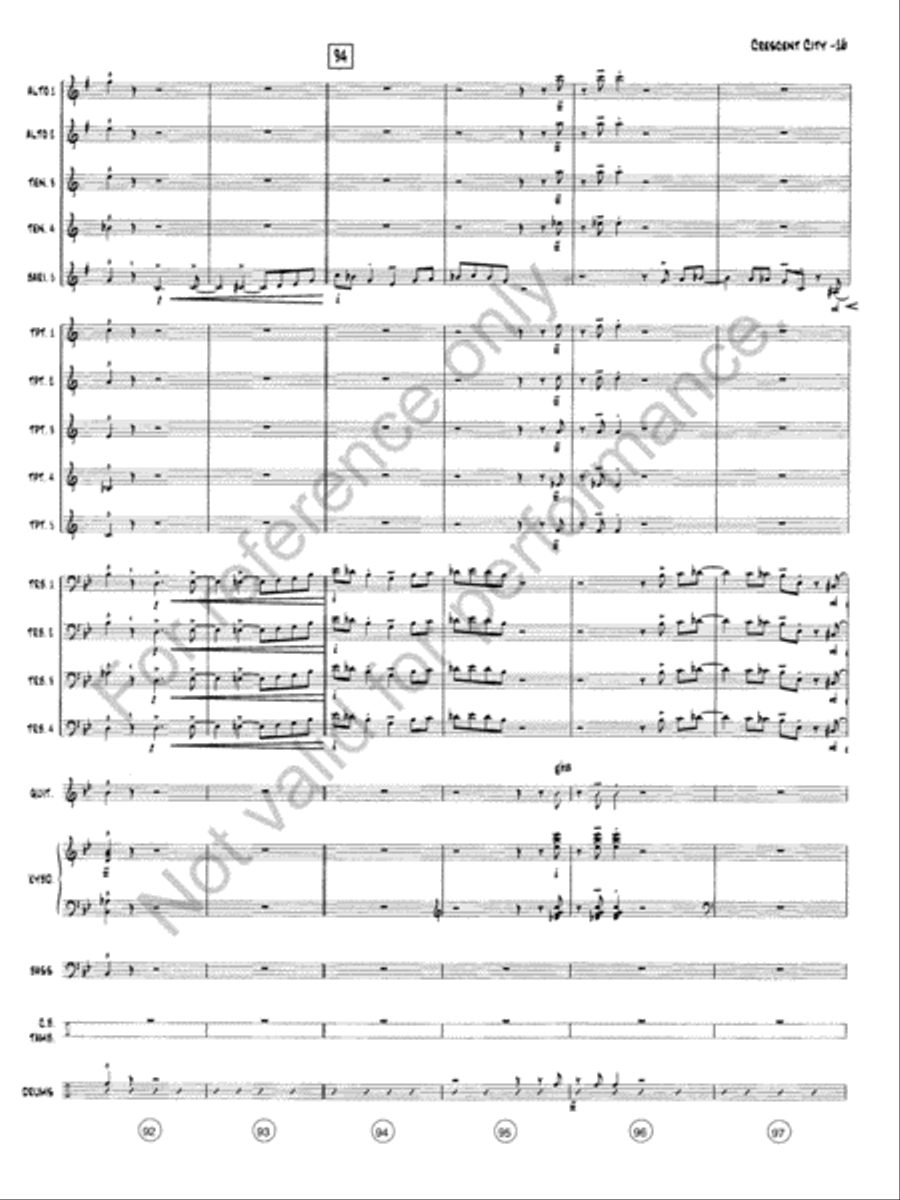 The Crescent City Stomp Jazz Ensemble scores gallery preview page 17