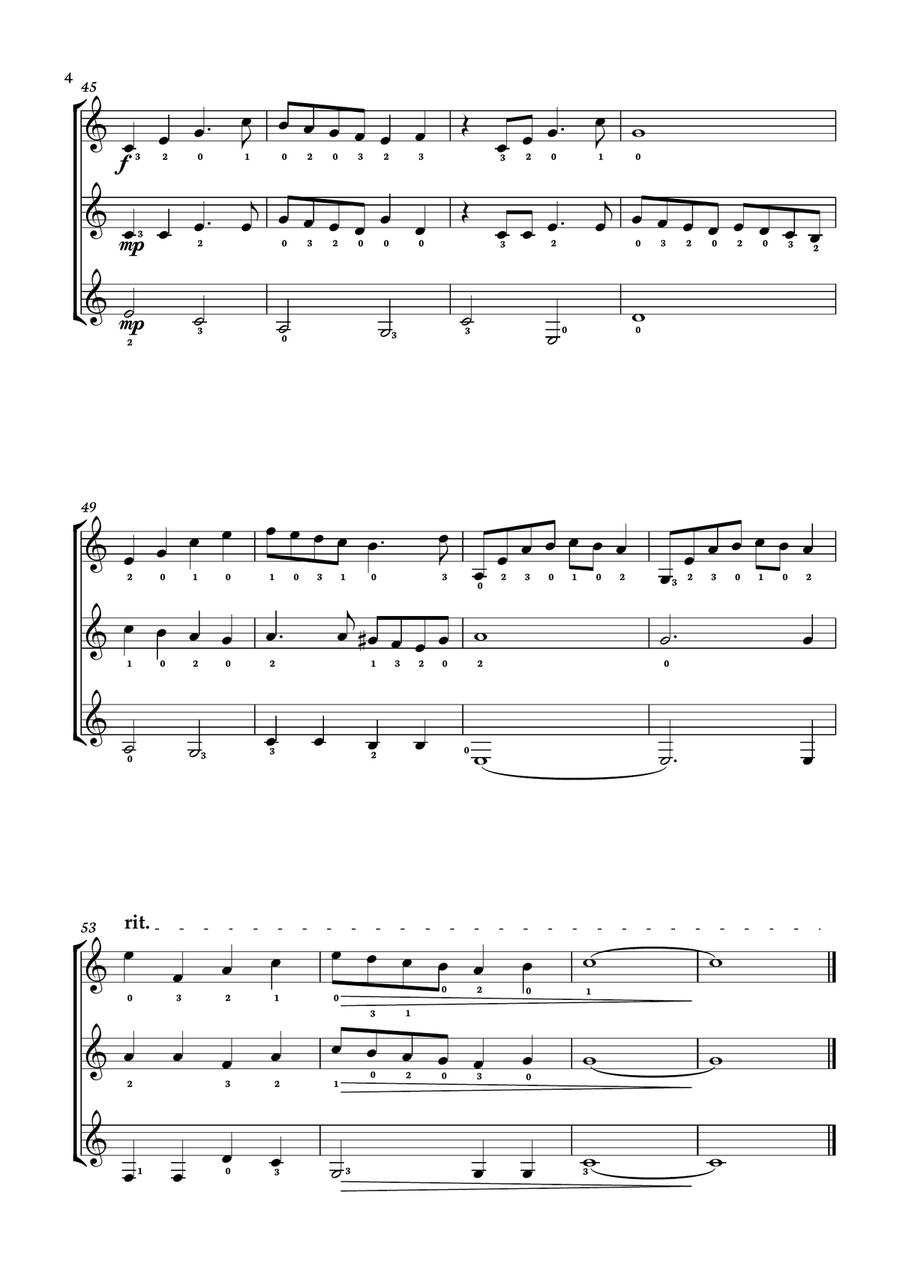 Have Yourself A Merry Little Christmas Guitar Ensemble scores gallery preview page 4