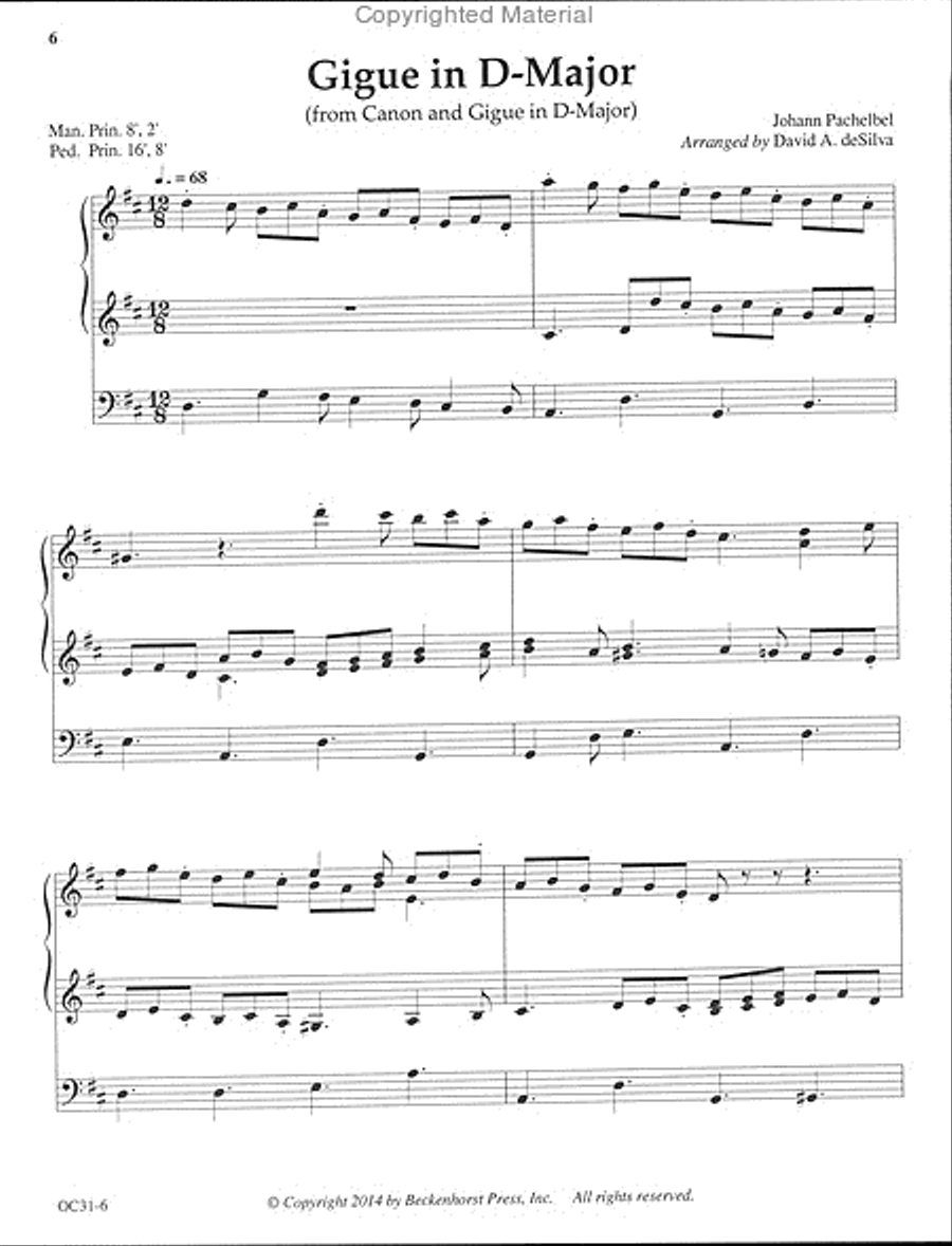 A Time to Dance: Baroque Gigues for Organ Organ Solo scores gallery preview page 4