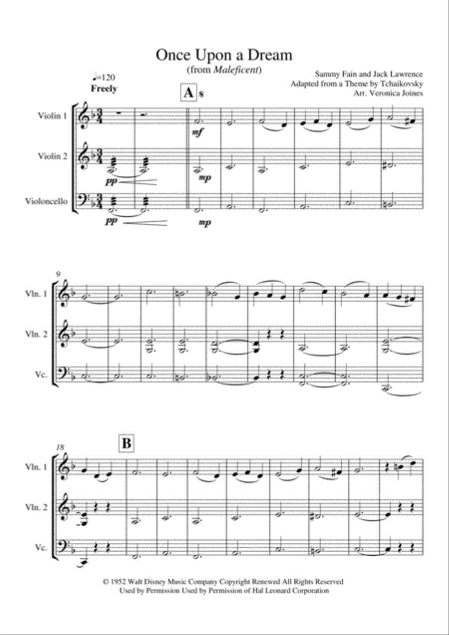 Once Upon A Dream String Trio scores gallery preview page 2