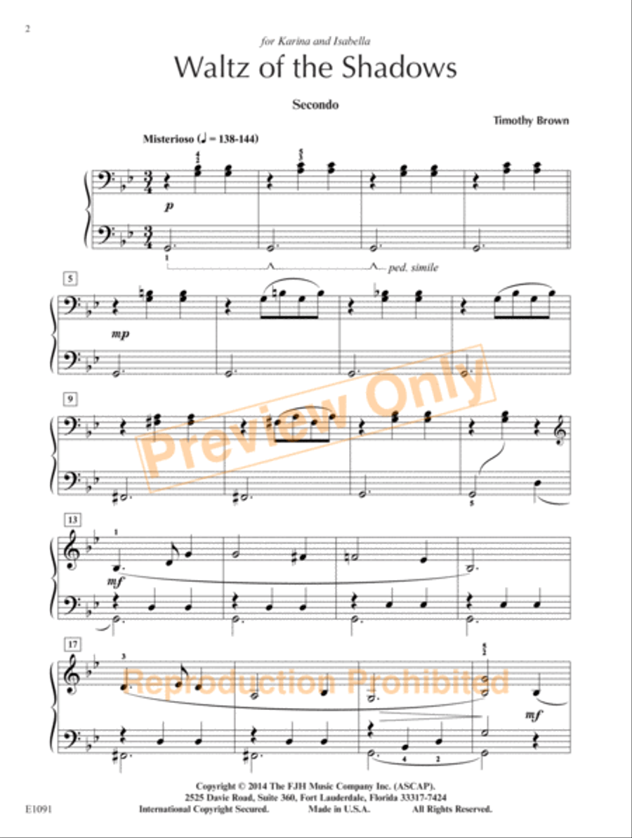 Waltz of the Shadows (NFMC) Piano Solo scores gallery preview page 3