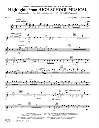 Highlights From "High School Musical" - Flute