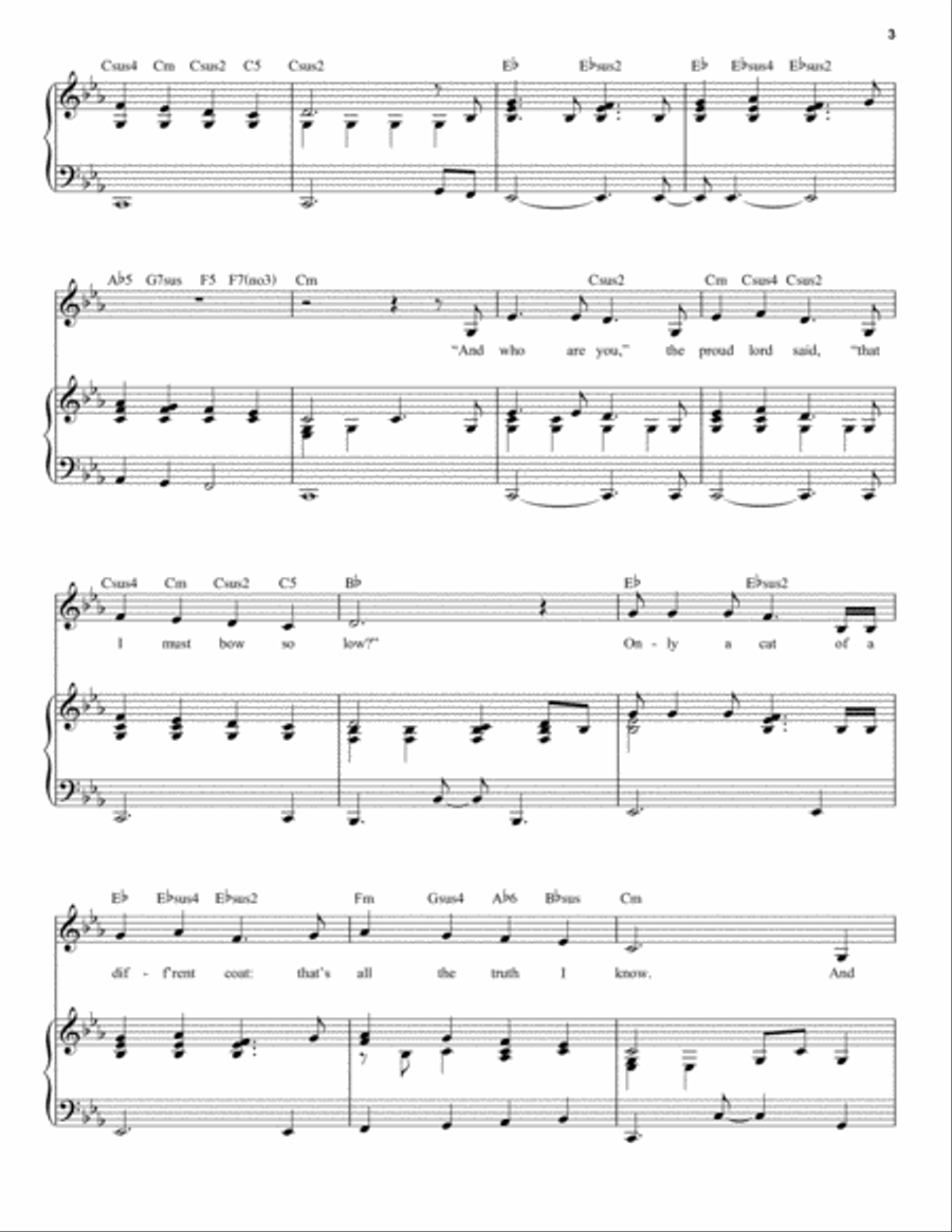 The Rains Of Castamere (from Game of Thrones) Piano, Vocal, Guitar scores gallery preview page 3