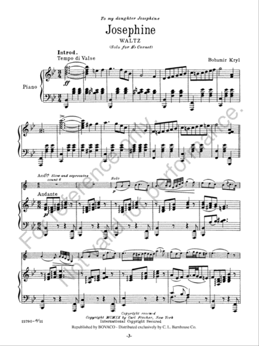 Josephine Josephine Concert Band scores gallery preview page 4