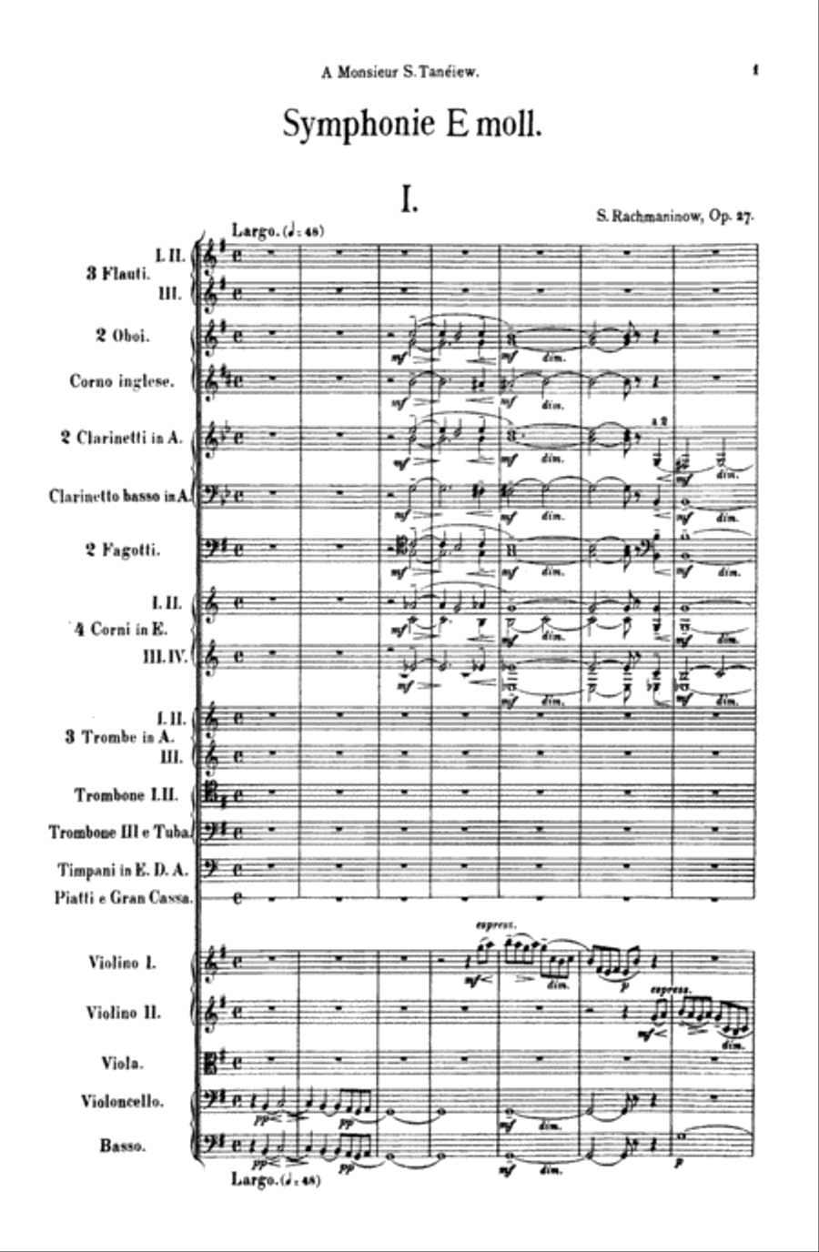 Symphony No. 2 in E Minor, Op. 27 Full Orchestra scores gallery preview page 2