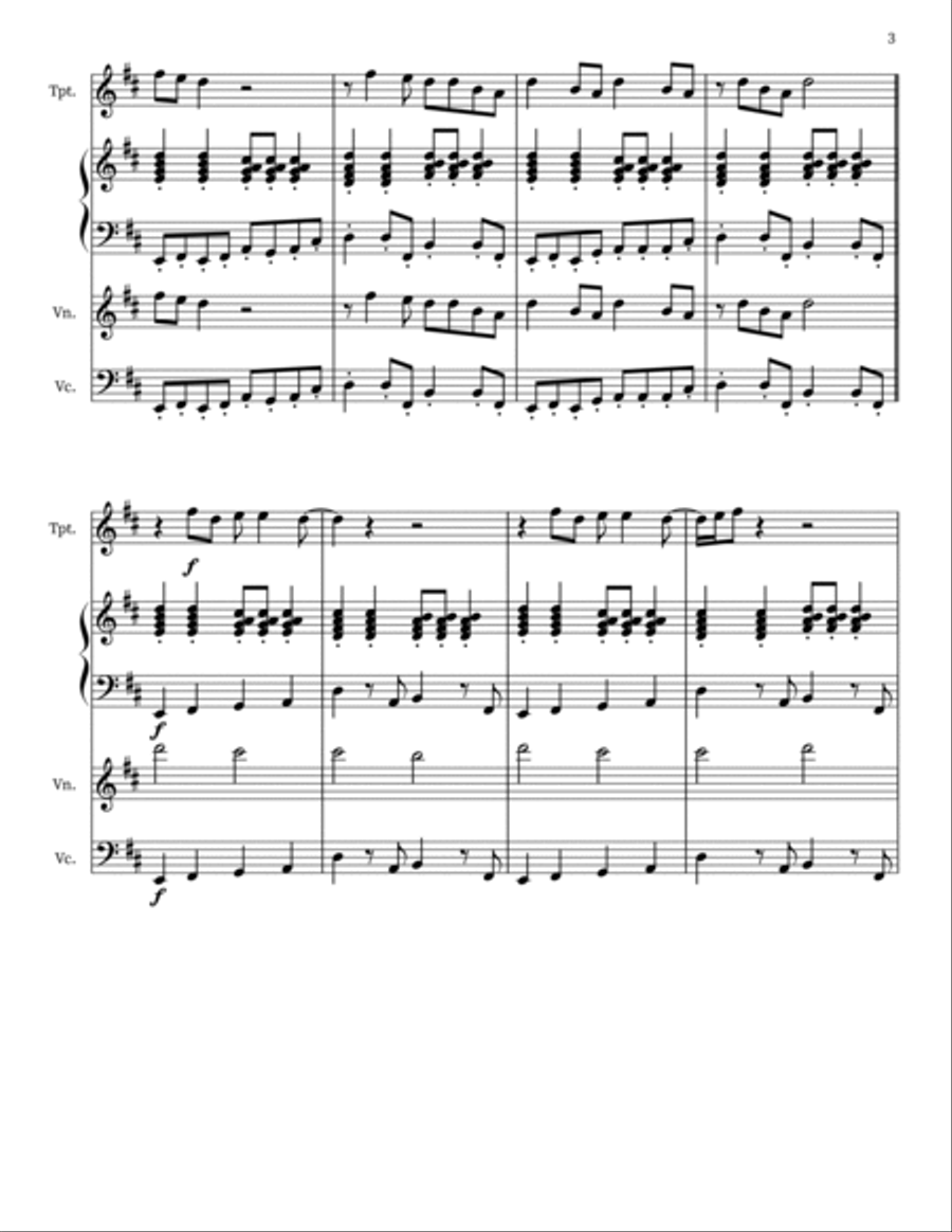 Come And Get Your Love Score and Parts scores gallery preview page 3