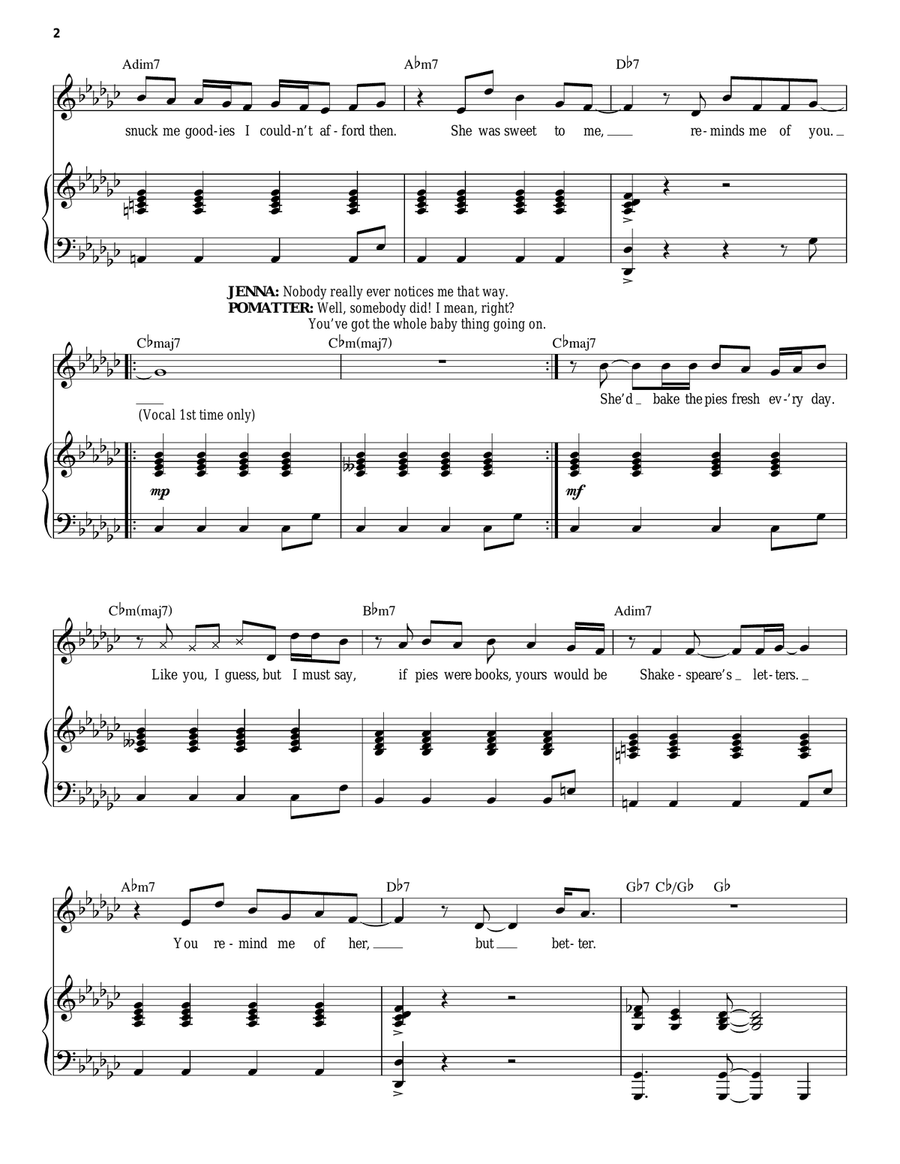 It Only Takes A Taste (from Waitress The Musical) Voice scores gallery preview page 2