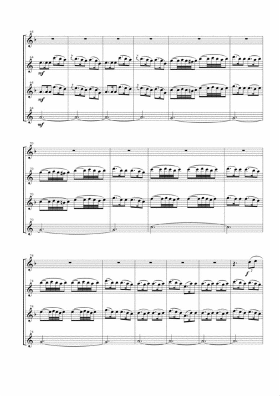 Last Of The Mohicans (main Theme) Woodwind Quartet scores gallery preview page 5
