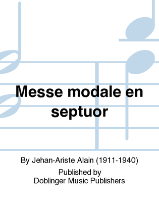 Book cover for Messe modale en septuor