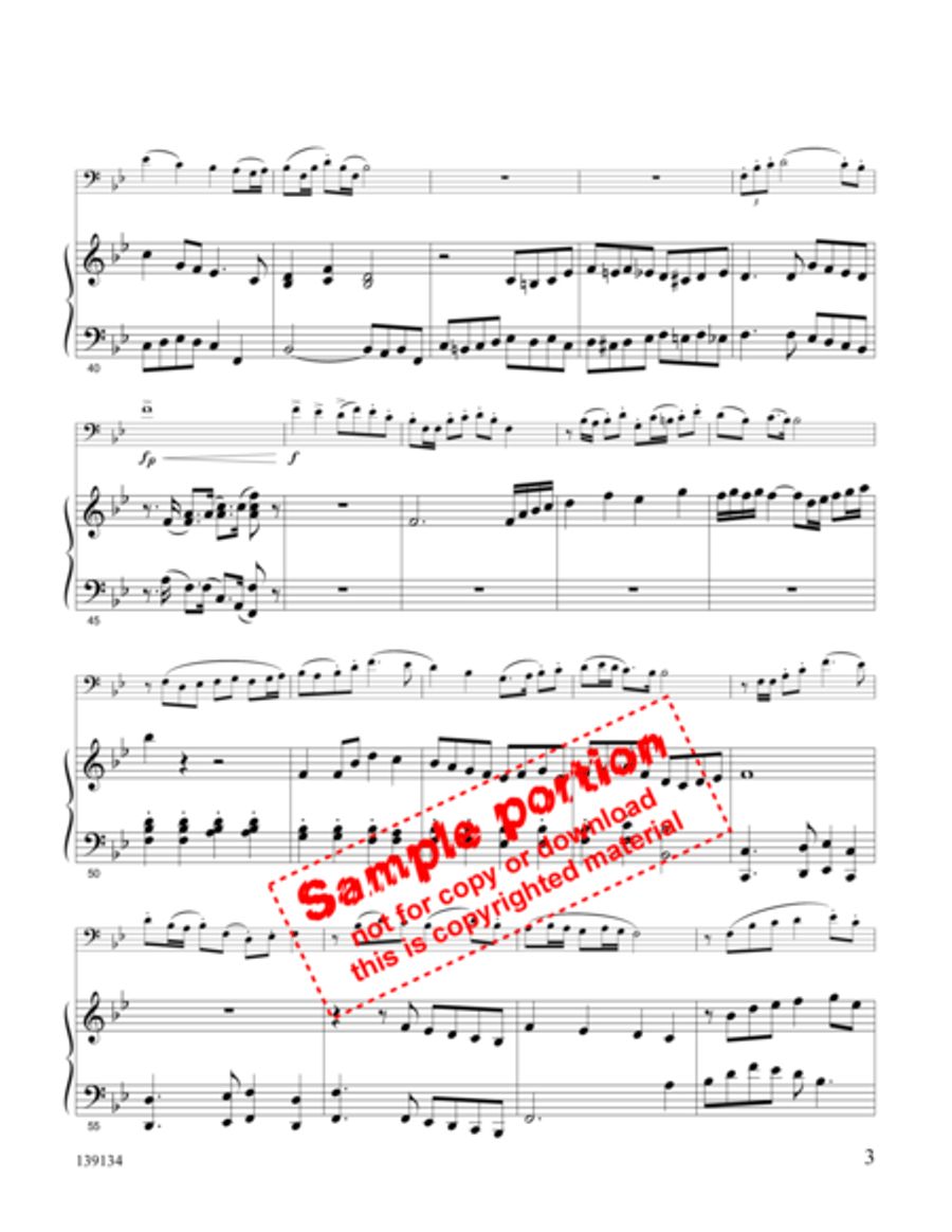 Guide Me O Great Jehovah Trombone Solo scores gallery preview page 3