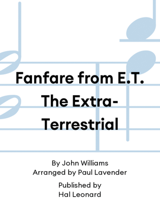 Book cover for Fanfare from E.T. The Extra-Terrestrial