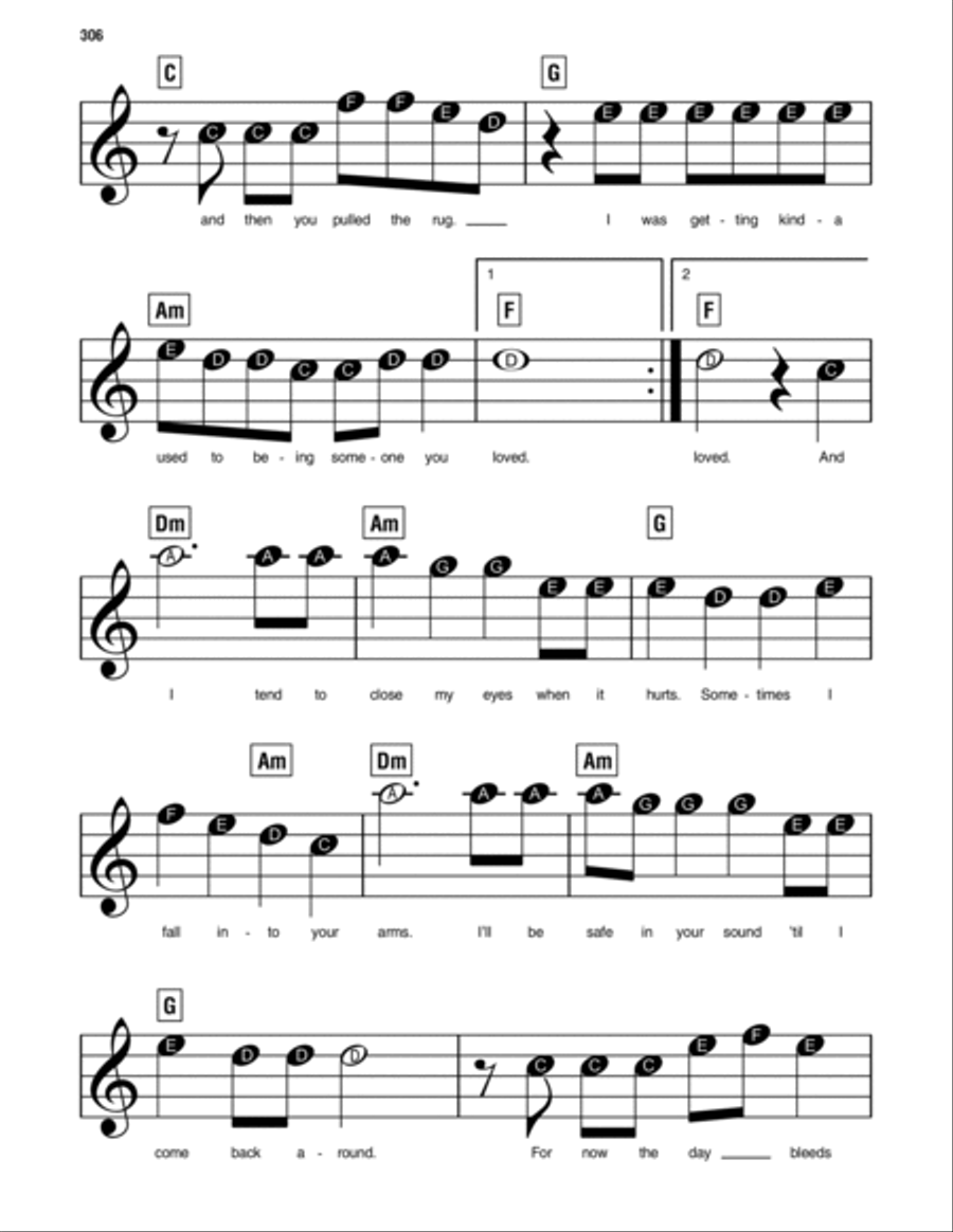 Someone You Loved Easy Piano scores gallery preview page 3