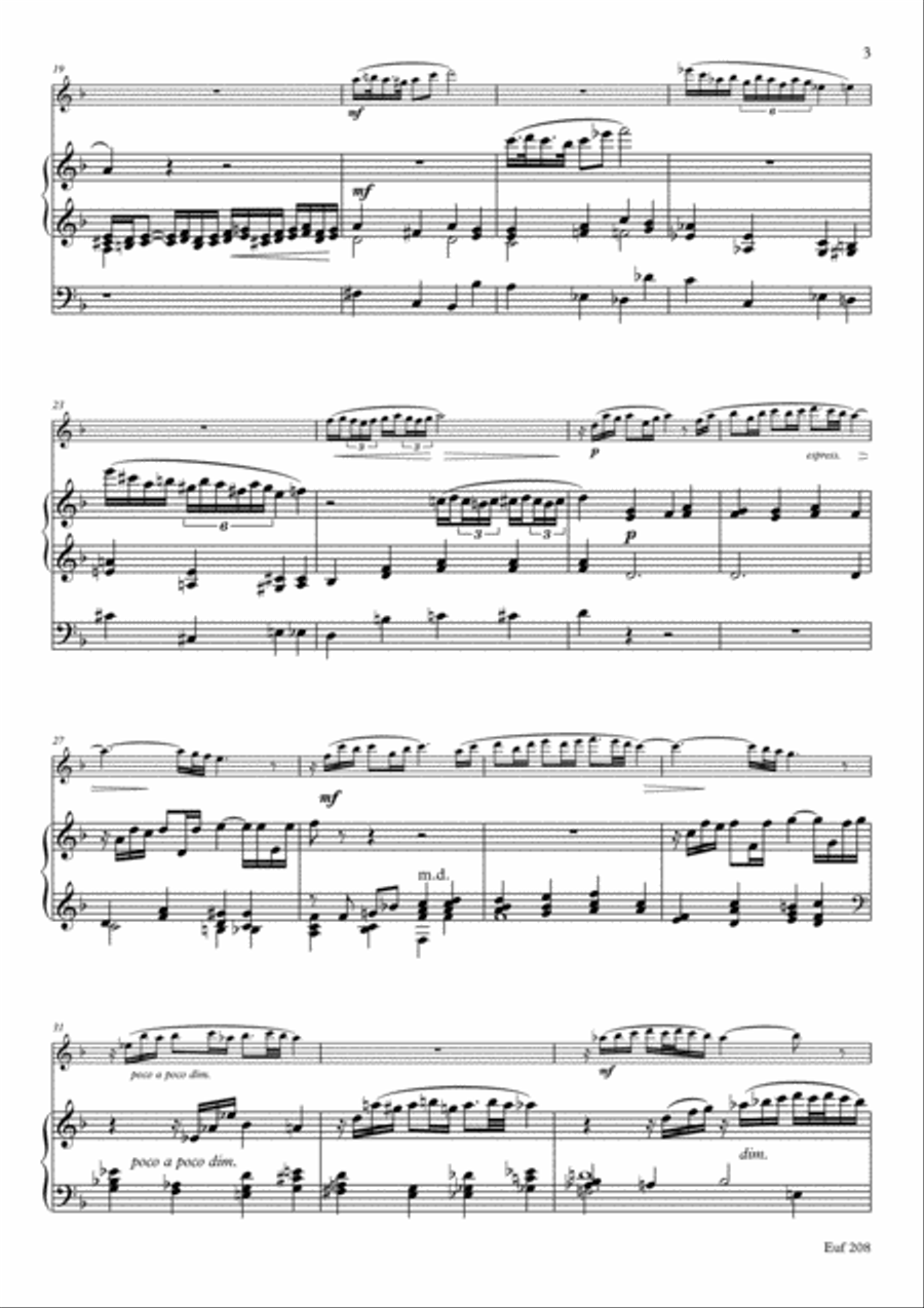 Cantilène for flute and organ by G. Fauré / H. A. Stamm Woodwind Duet scores gallery preview page 5