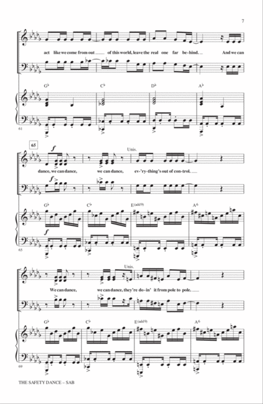 The Safety Dance The Safety Dance 3-Part scores gallery preview page 6