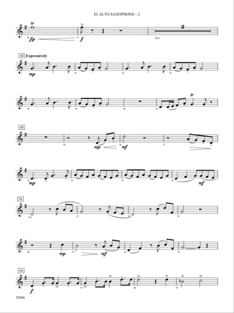 The Young Royals: E-flat Alto Saxophone Concert Band scores gallery preview page 2