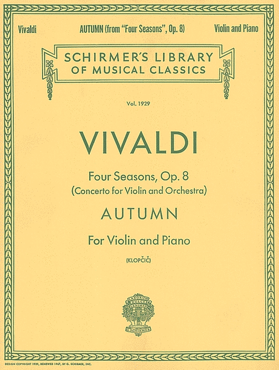 Schirmer Library of Classics Volume 1929