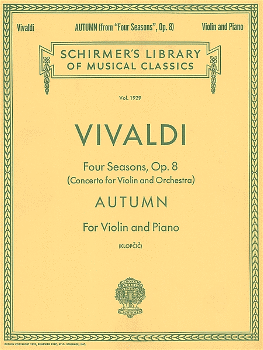 Schirmer Library of Classics Volume 1929 Violin Solo scores gallery preview page 1