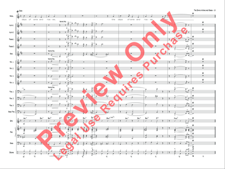The Days of Wine and Roses Jazz Ensemble scores gallery preview page 31