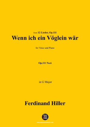 F. Hiller-Wenn ich ein Vöglein wär',Op.111 No.6,in G Major