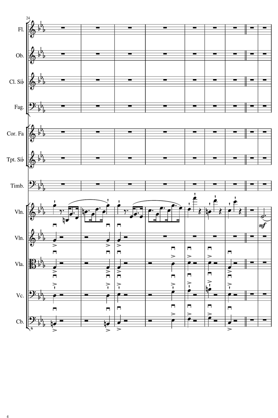Sonate Nº5 1 º Mov. (Orchestration) Chamber Music scores gallery preview page 4