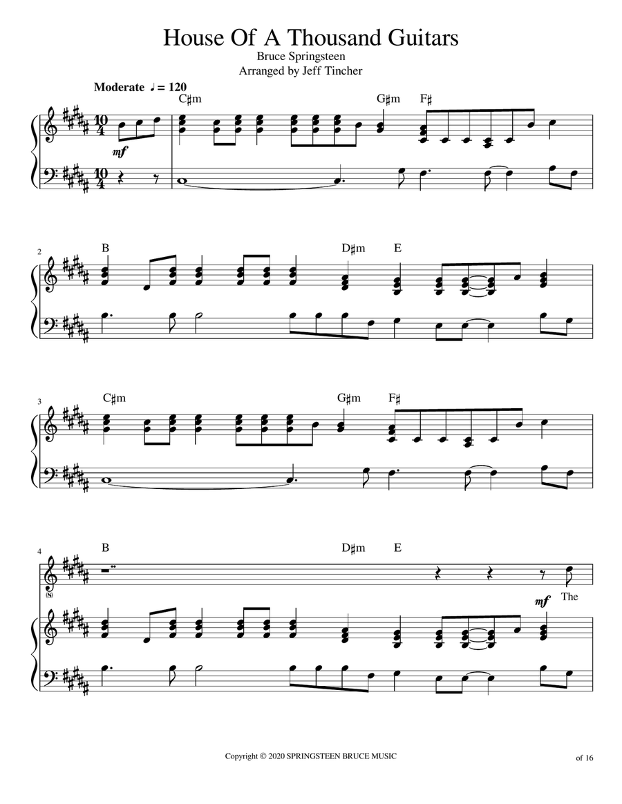House Of A Thousand Guitars Piano, Vocal scores gallery preview page 2